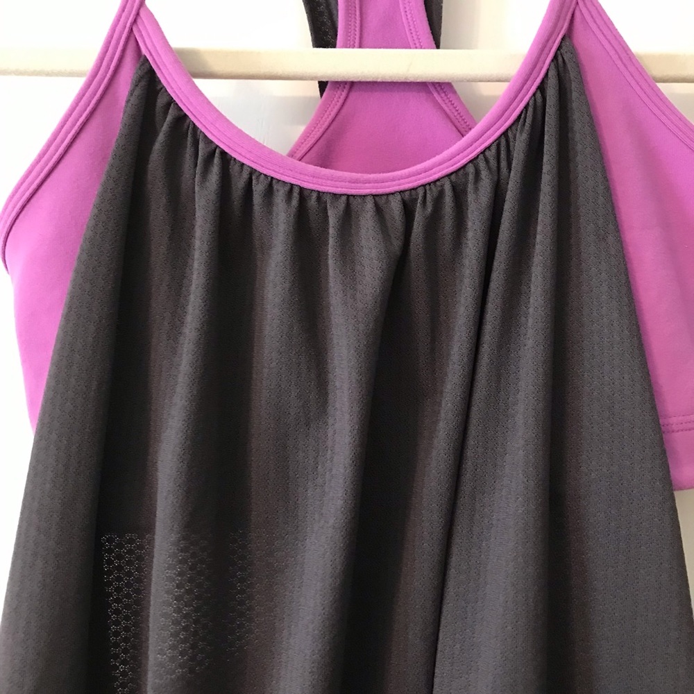 Lululemon No Limits Tank - Grey and Purple - Size 6 - Picture 3 of 5